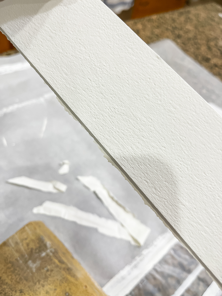 white painted mat