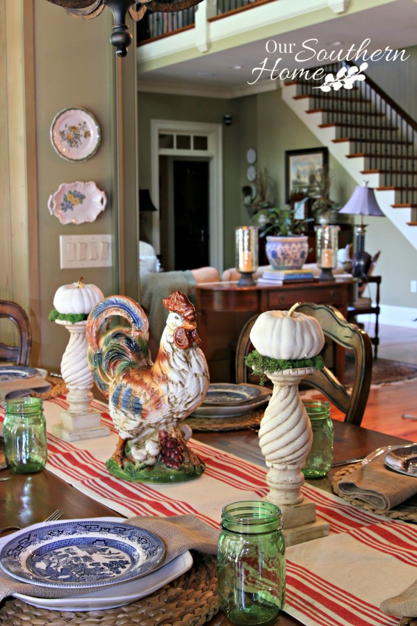 Simple fall tablescape by Our Southern Home