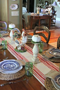 Simple fall tablescape by Our Southern Home