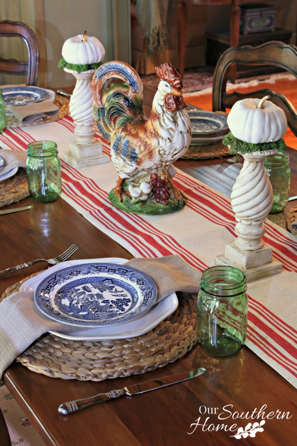 Simple fall tablescape by Our Southern Home