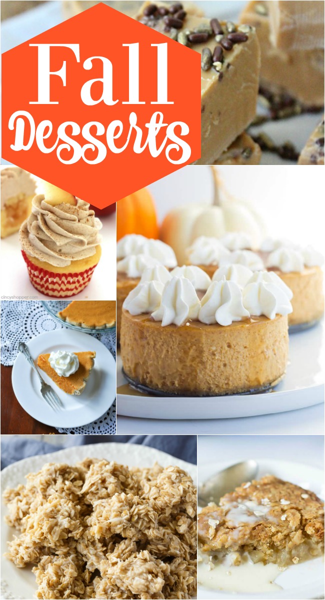 Fall deserts are the features from Inspiration Monday link party!