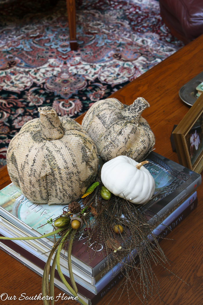 Fall home tour full of ideas for your porch and vignettes within you house via Our Southern Home 