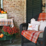 Fall home tour full of ideas for your porch and vignettes within you house via Our Southern Home #haintblue #byteblue