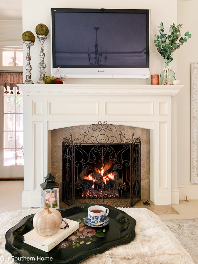 fireplace in master bedroom
