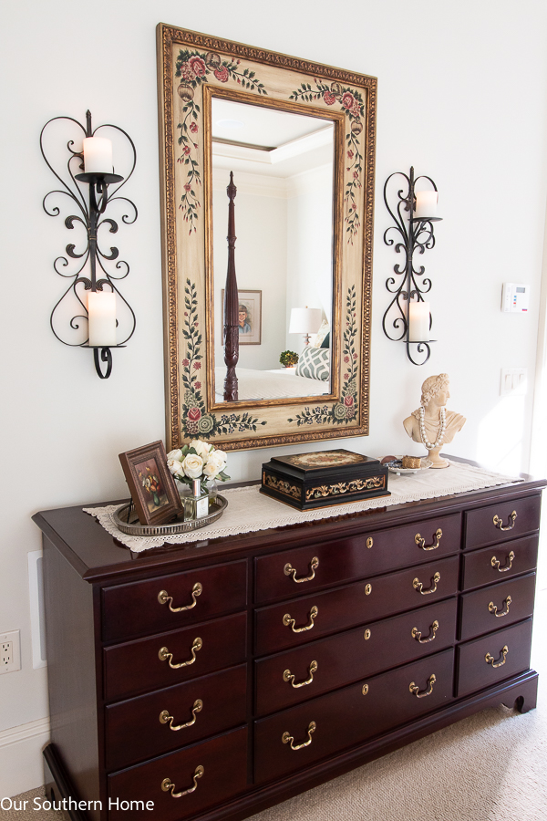 dresser in a master bedroom