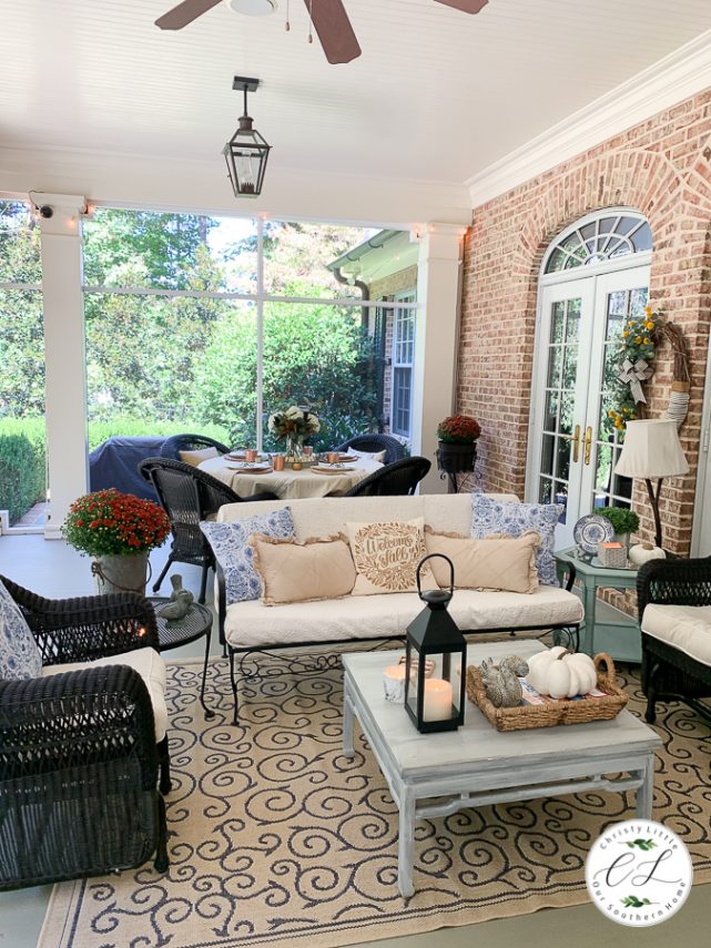 Creating a Cozy Fall Porch - Our Southern Home