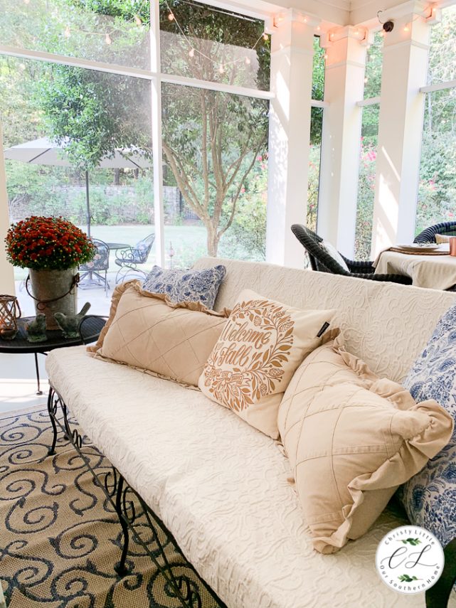 Creating a Cozy Fall Porch - Our Southern Home