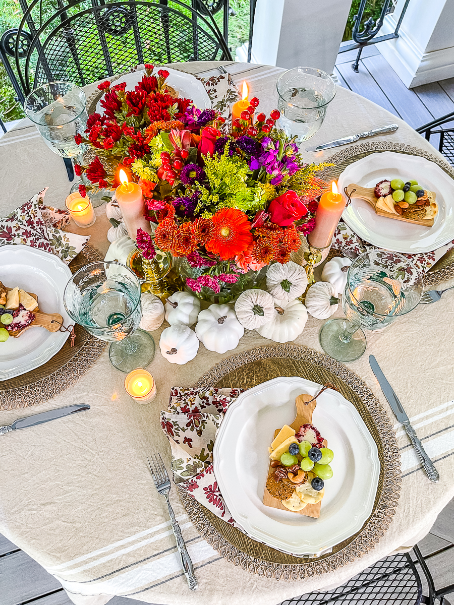 bountiful tablescape from the grocery store