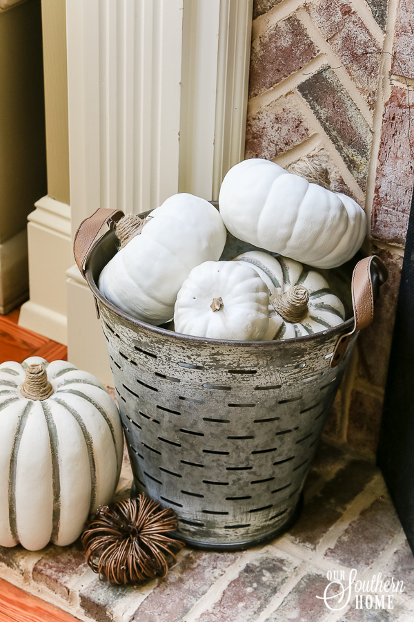 Make over old faded thrift store faux pumpkins with paint for a fresh new look!