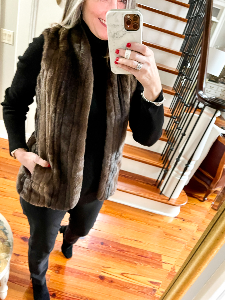 faux fur vest