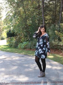 Florals are big for fall this year! They can be both romantic and edgy! #fallfashion #fashionover40 #over40style #falldresses