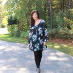 Florals are big for fall this year! They can be both romantic and edgy! #fallfashion #fashionover40 #over40style #falldresses