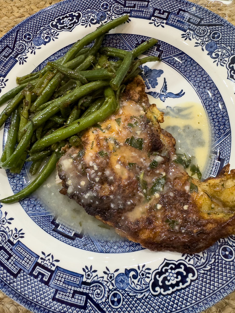 plate of cooked flounder