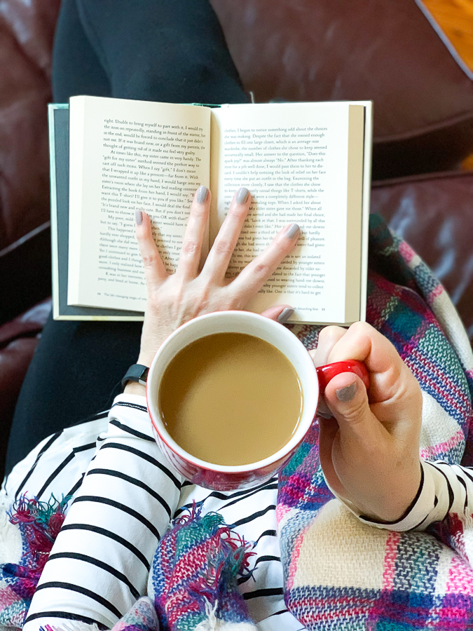 reading with coffee