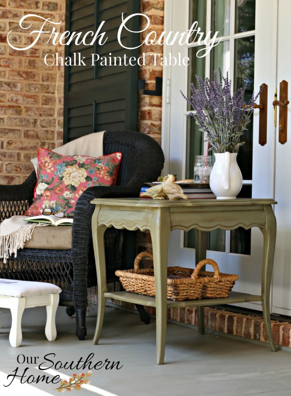 french country chalk painted table by our southern home