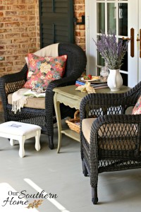 french country painted end table by our southern home