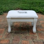 French Country sheep stool makeover using an image transfer technique by Our Southern Home #themedfurnituremakeoverday