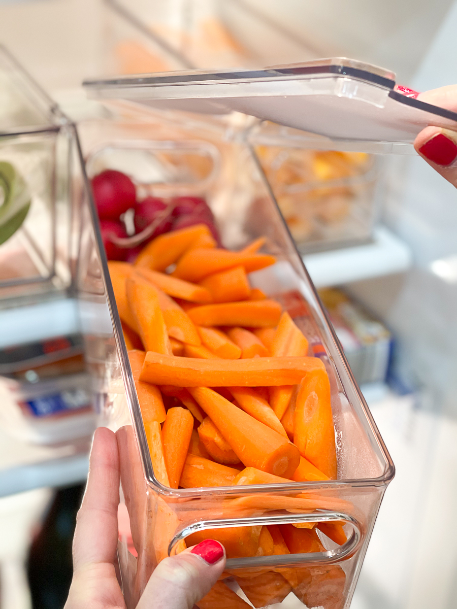 carrots in a container