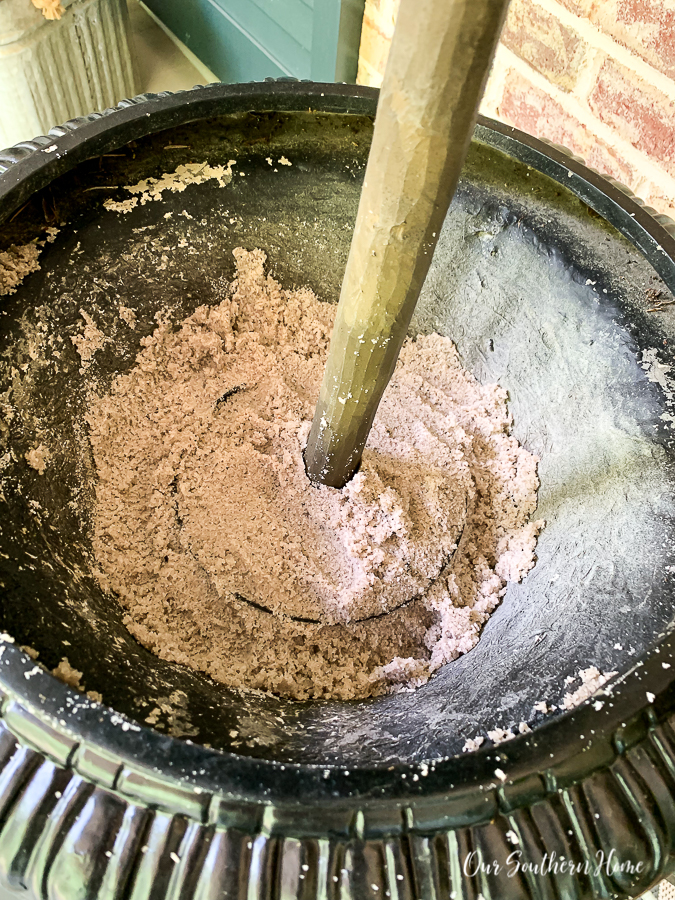 sand in pot