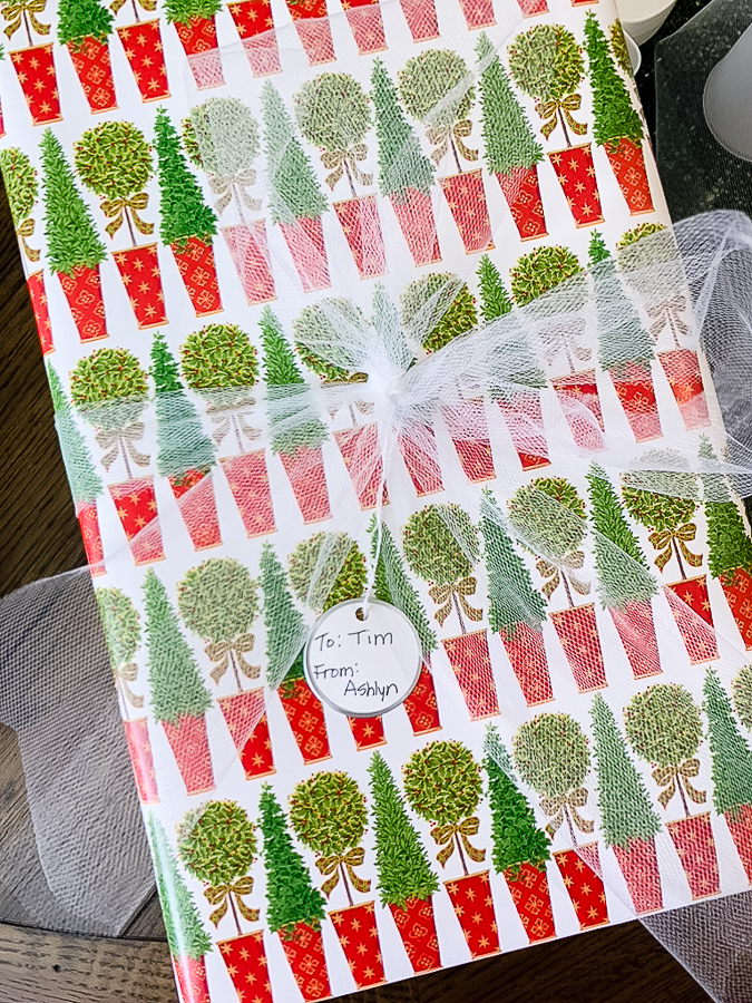 wrapped gift for Christmas