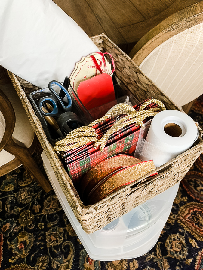 gift wrap organized
