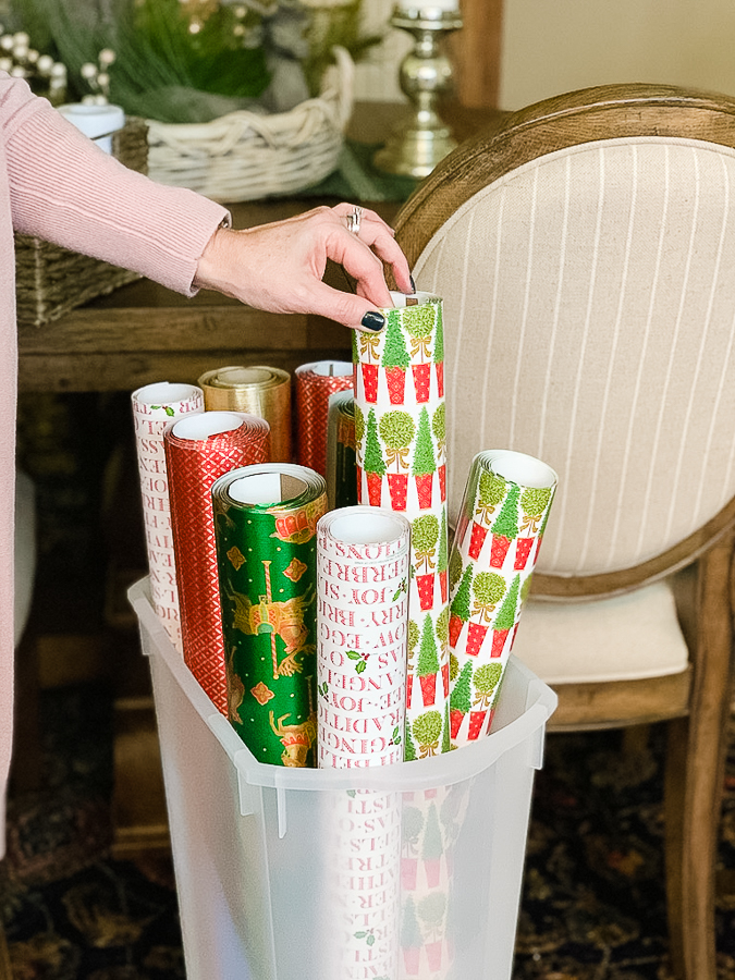 gift wrap organizer 