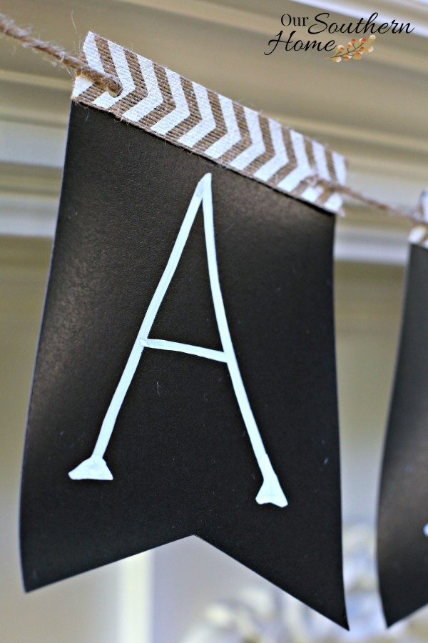 Simple and quick Halloween Bunting tutorial by Our Southern Home