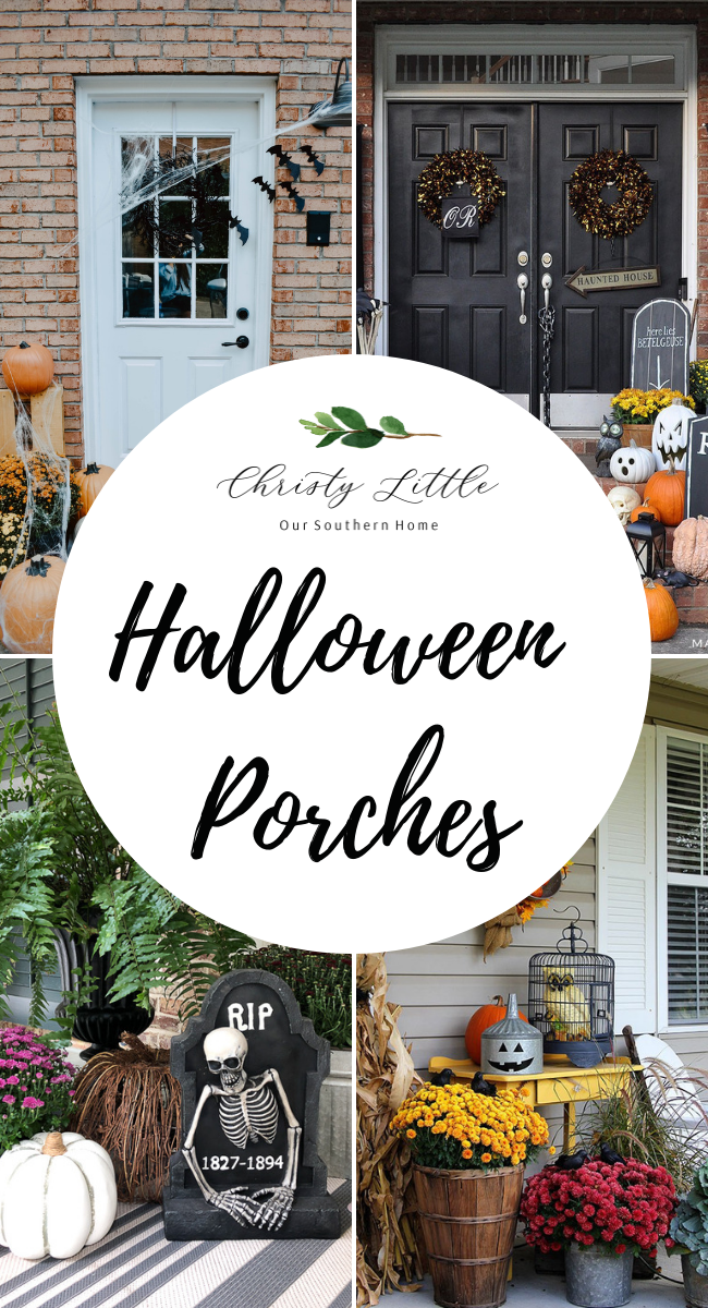 DIY Halloween Door Mat + Front Porch - House On Longwood Lane