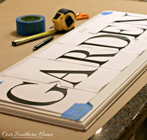 Hand-painted garden sign tutorial with a thrift store sign by Our Southern Home