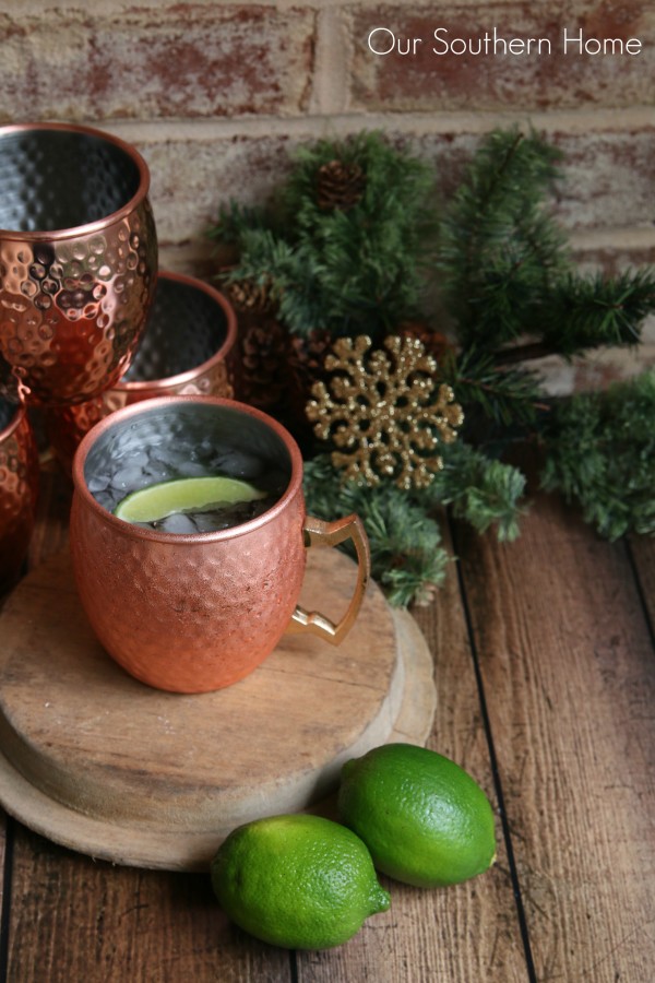 Holiday Moscow Mule cocktail recipe by Our Southern Home