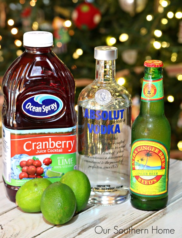 Holiday Moscow Mule cocktail recipe by Our Southern Home