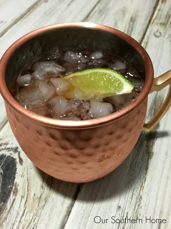 Holiday Moscow Mule cocktail recipe by Our Southern Home