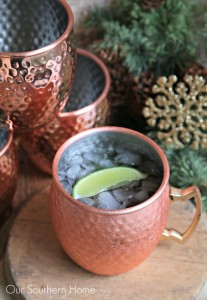 Holiday Moscow Mule cocktail recipe by Our Southern Home