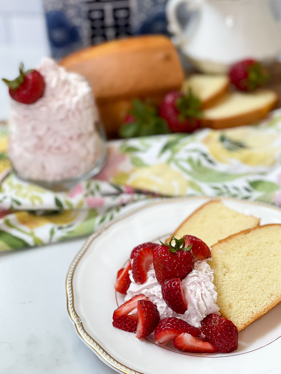 whipped cream on dessert plates