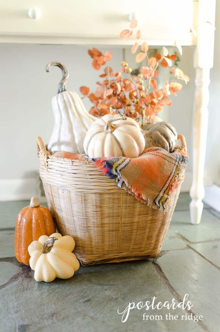 Image for Quick and Easy Fall Basket Decorating Ideas