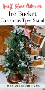 christmas tree in kitchen