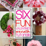 Six beautiful Valentine's Day Wreath ideas are the features for this week's Inspiration Monday Link Party! #valentinesday