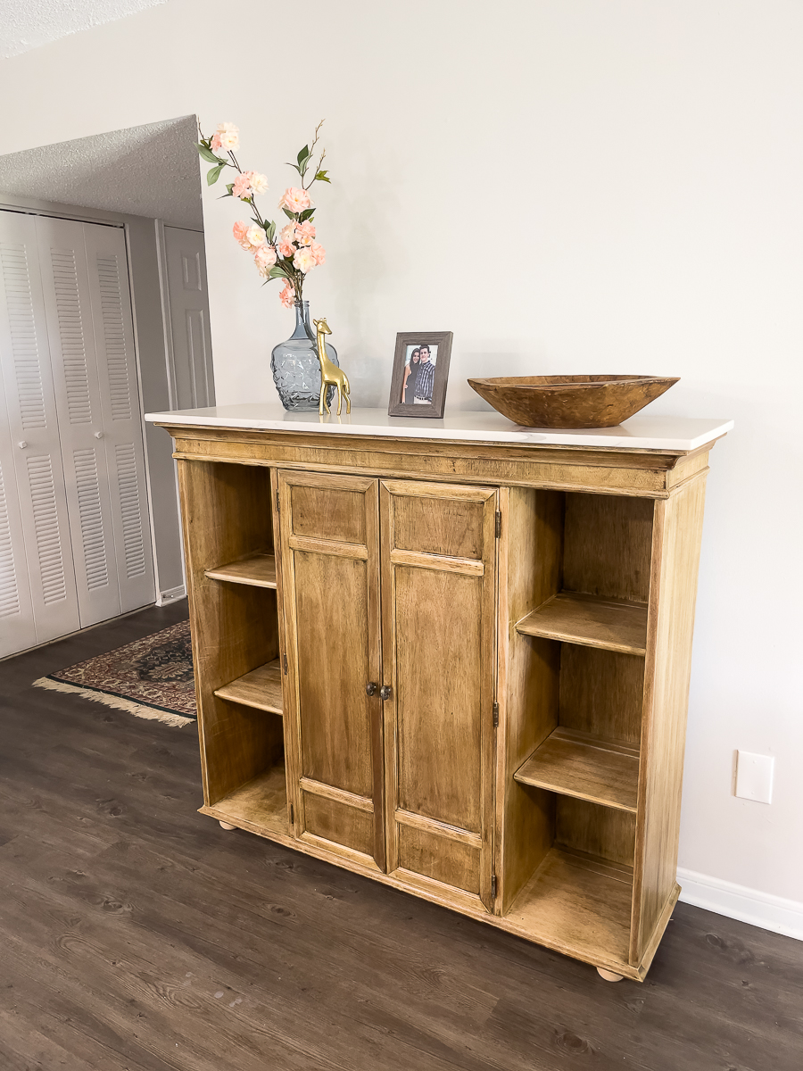 bar cabinet with quartz top