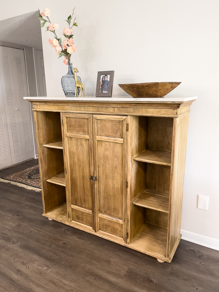 bar cabinet with quartz top