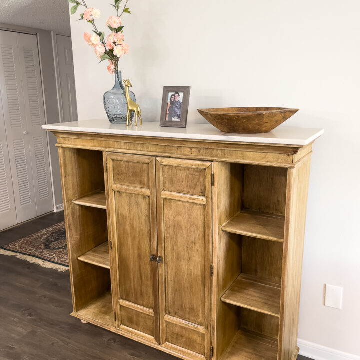 bar cabinet with quartz top