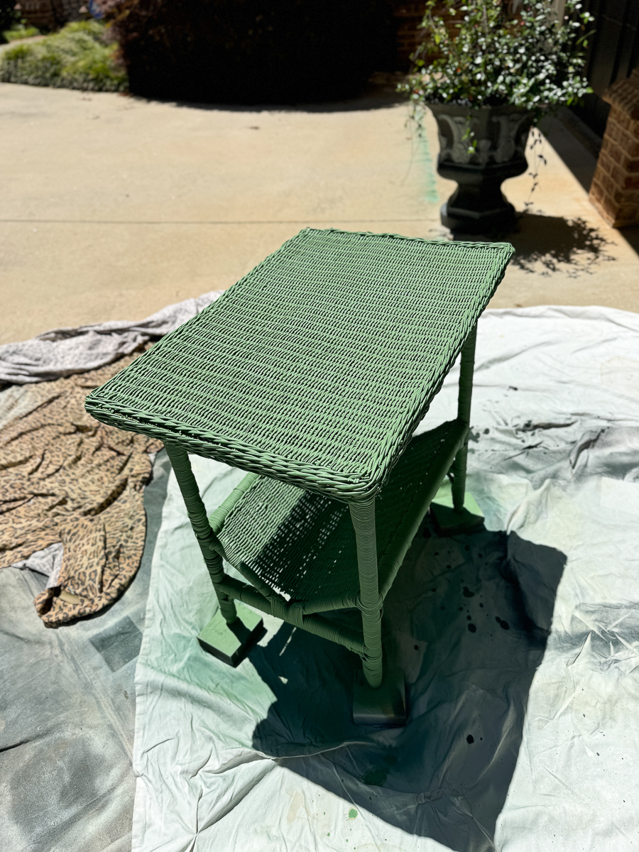 table painted green