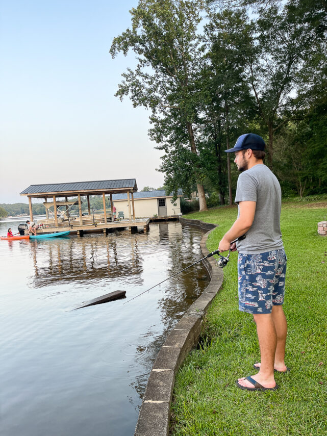 man fishing