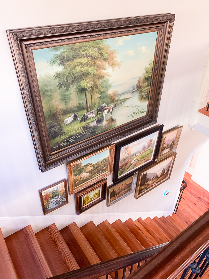 vintage gallery wall of landscapes
