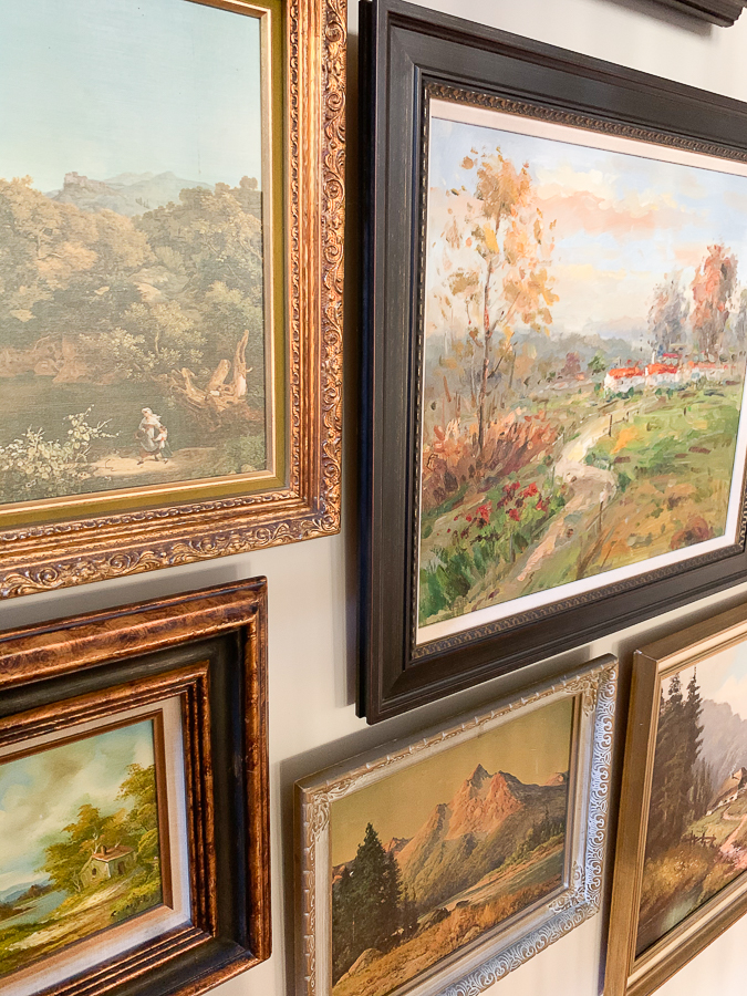 vintage landscape gallery wall