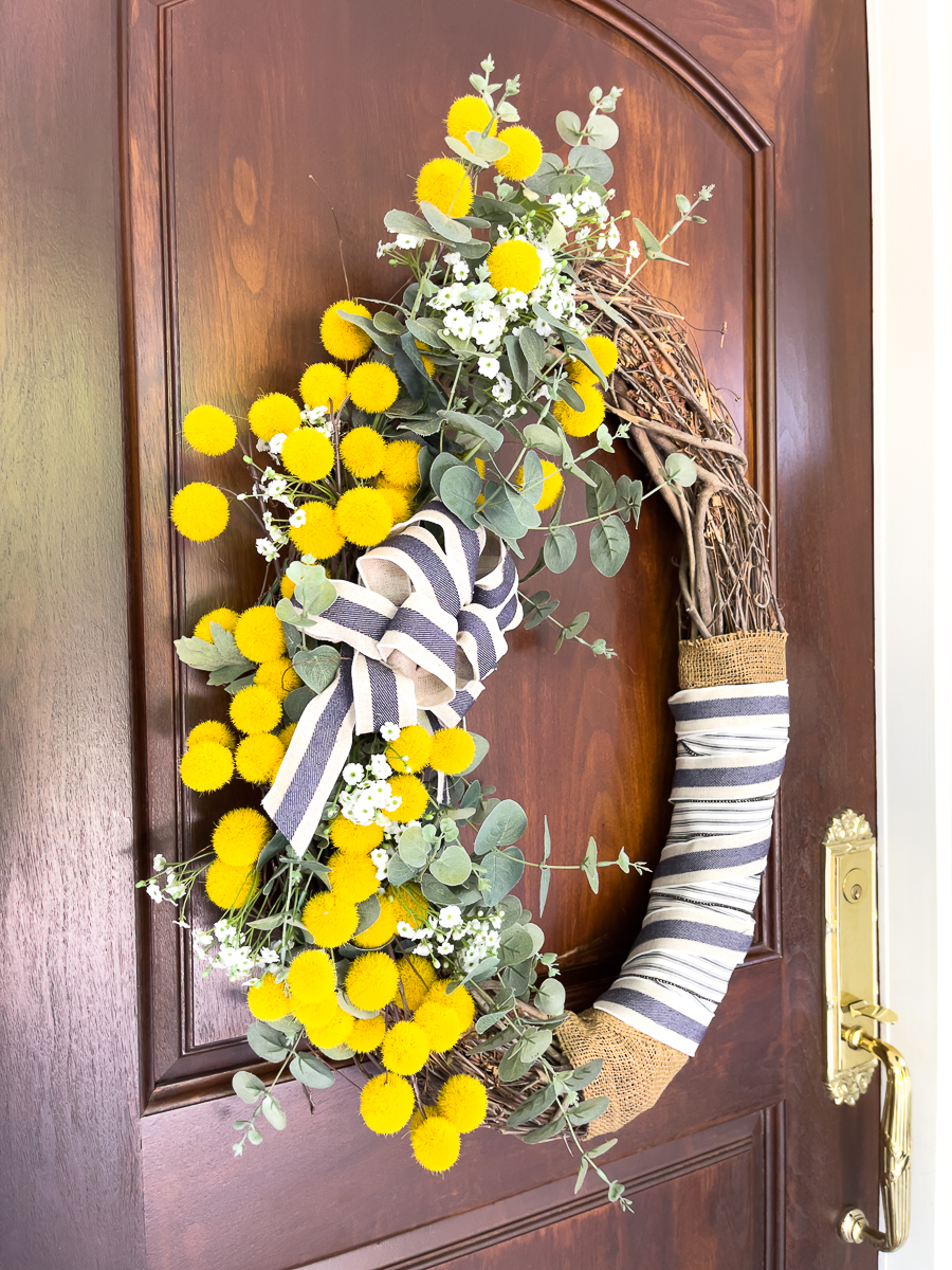 wreath with yellow flowers