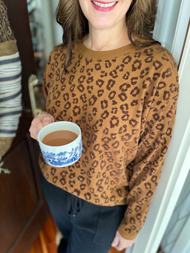 up close of sweatshirt