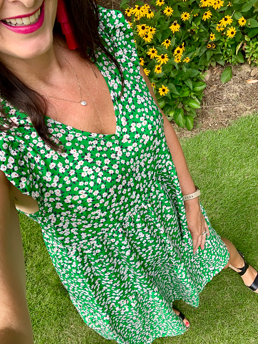 green summer dress