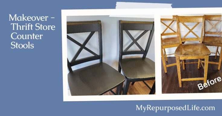 Image for Solid Wood X Back Counter Stools