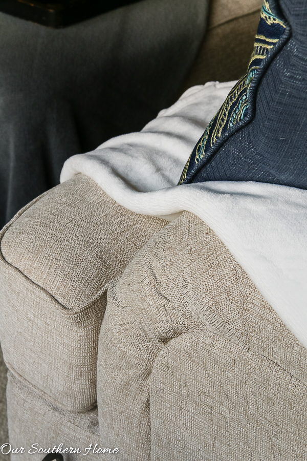 New Loveseat in the master bedroom makes for a lovely makeover!