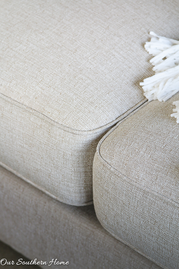 New Loveseat in the master bedroom makes for a lovely makeover!